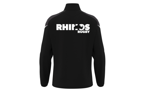 RHO - HOLLOW 1/4 ZIP TOP BLK/WHT