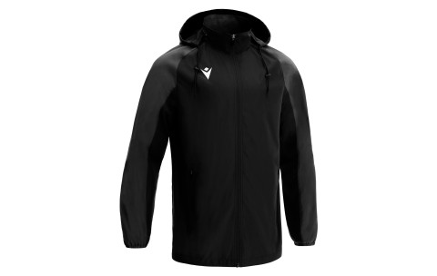 RHO TRAINERS - ELBRUS FULL LENGTH ZIP RAINJACKET BLK/DGRY PAKKET