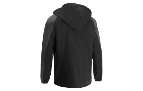 RHO TRAINERS - ELBRUS FULL LENGTH ZIP RAINJACKET BLK/DGRY PAKKET