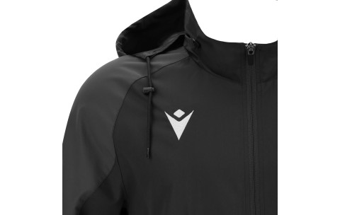 RHO TRAINERS - ELBRUS FULL LENGTH ZIP RAINJACKET BLK/DGRY PAKKET