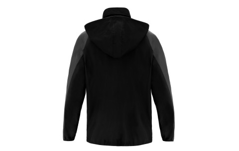RHO TRAINERS - ELBRUS FULL LENGTH ZIP RAINJACKET BLK/DGRY PAKKET