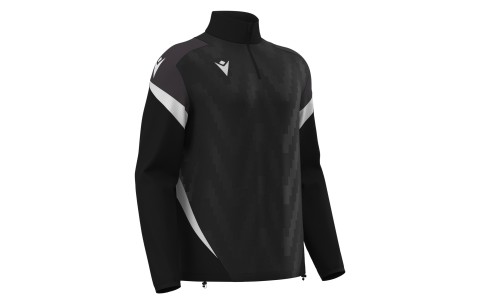 RHO - HOLLOW 1/4 ZIP TOP BLK/WHT