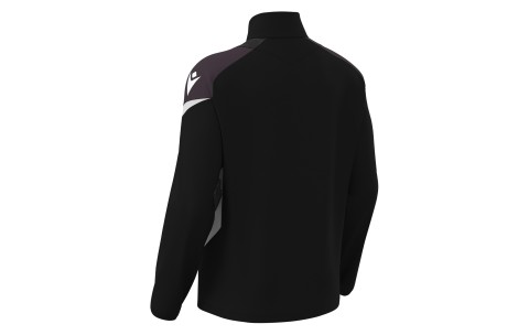 RHO - HOLLOW 1/4 ZIP TOP BLK/WHT