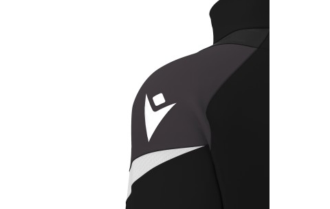 RHO - HOLLOW 1/4 ZIP TOP BLK/WHT